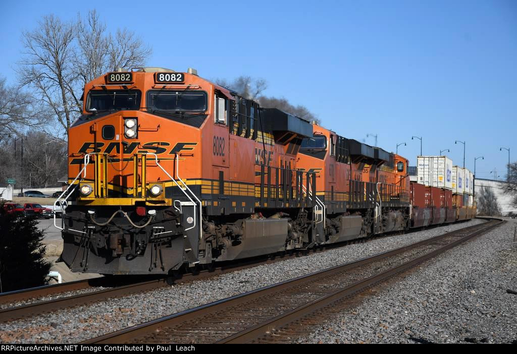 Stack train rolls west
